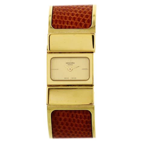 Hermés 1990s Cheval Horse Enamel Loquet Watch 